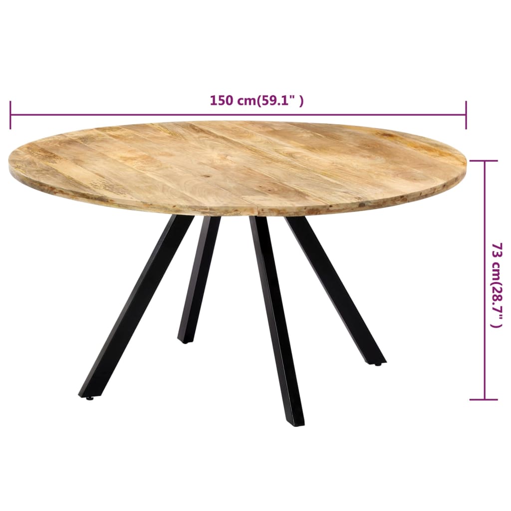 vidaXL Ruokapöytä 150x73 cm mangopuu