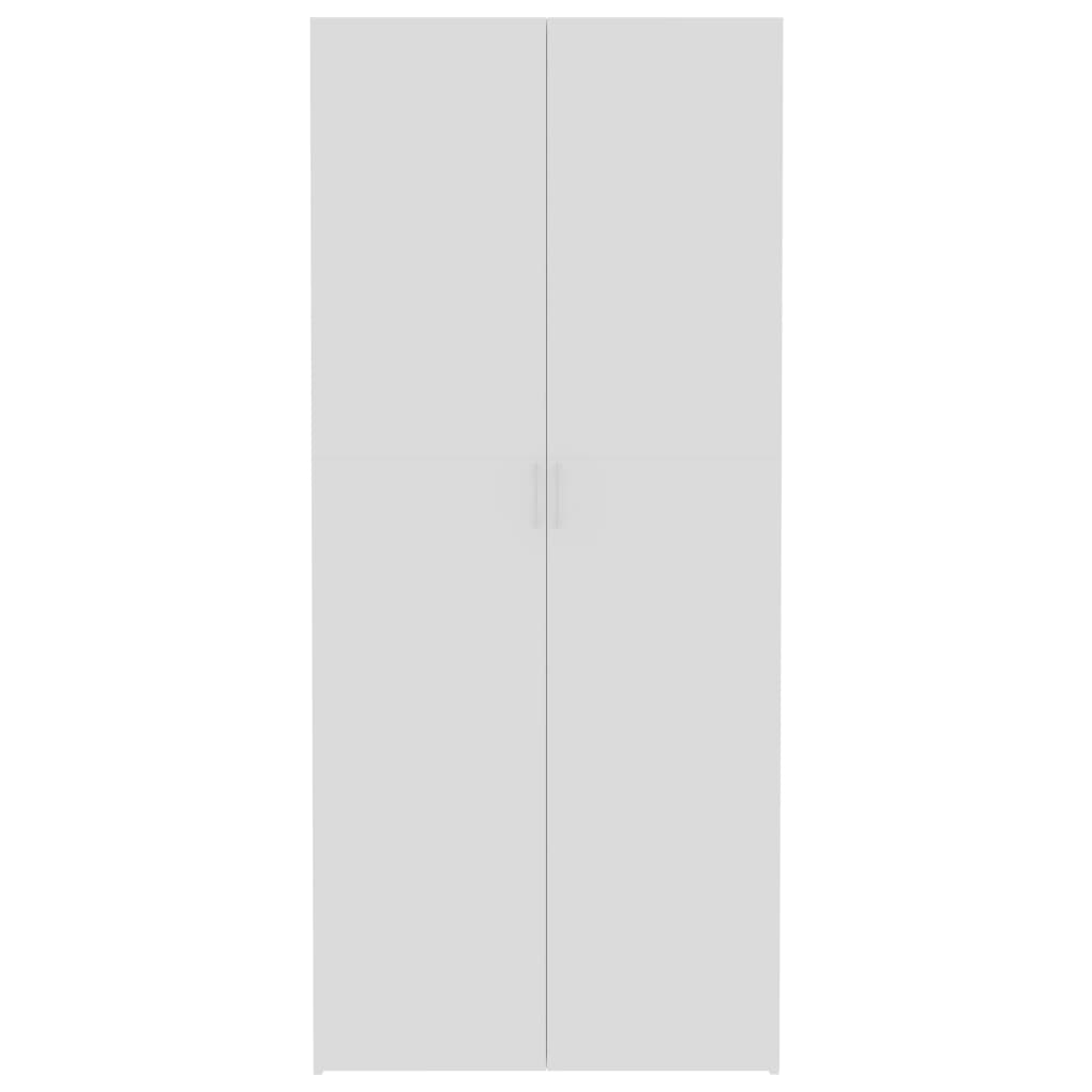 vidaXL Säilytyskaappi valkoinen/Sonoma tammi 80x35,5x180 cm lastulevy