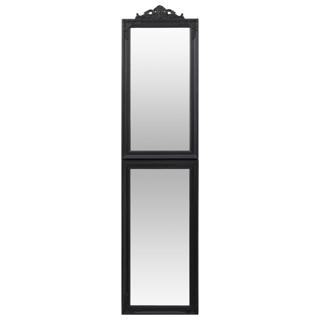 vidaXL Vapaasti seisova peili musta 50x200 cm