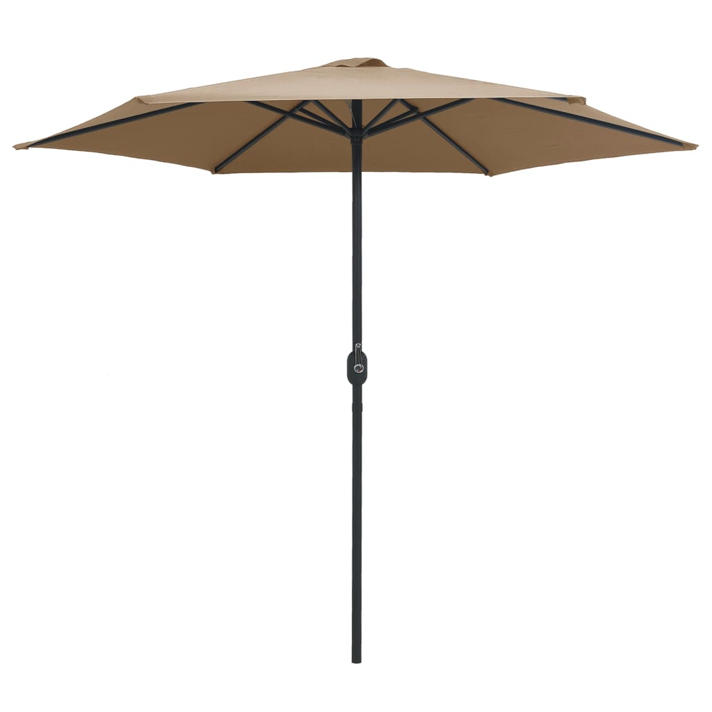 vidaXL Aurinkovarjo alumiinitanko 270x246 cm harmaanruskea