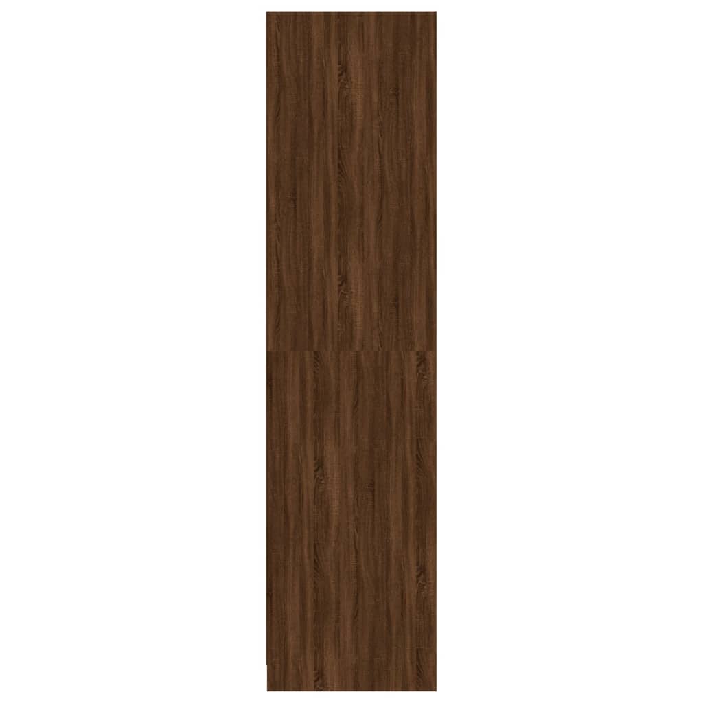 vidaXL Vaatekaappi ruskea tammi 100x50x200 cm tekninen puu