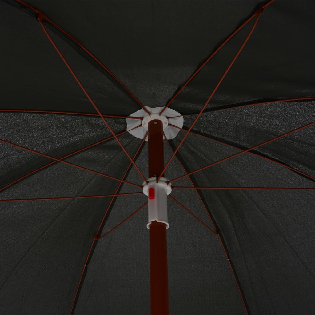 vidaXL Aurinkovarjo terästanko 180 cm antrasiitti