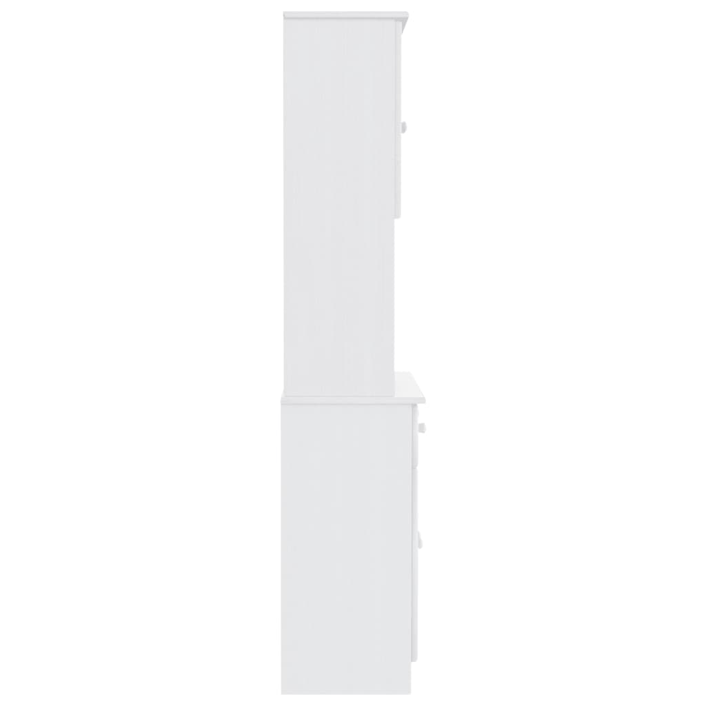 vidaXL Kaappi ALTA valkoinen 77x35x165 cm täysi mänty