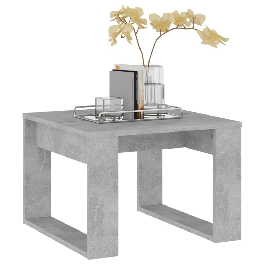 vidaXL Sivupöytä betoninharmaa 50x50x35 cm tekninen puu