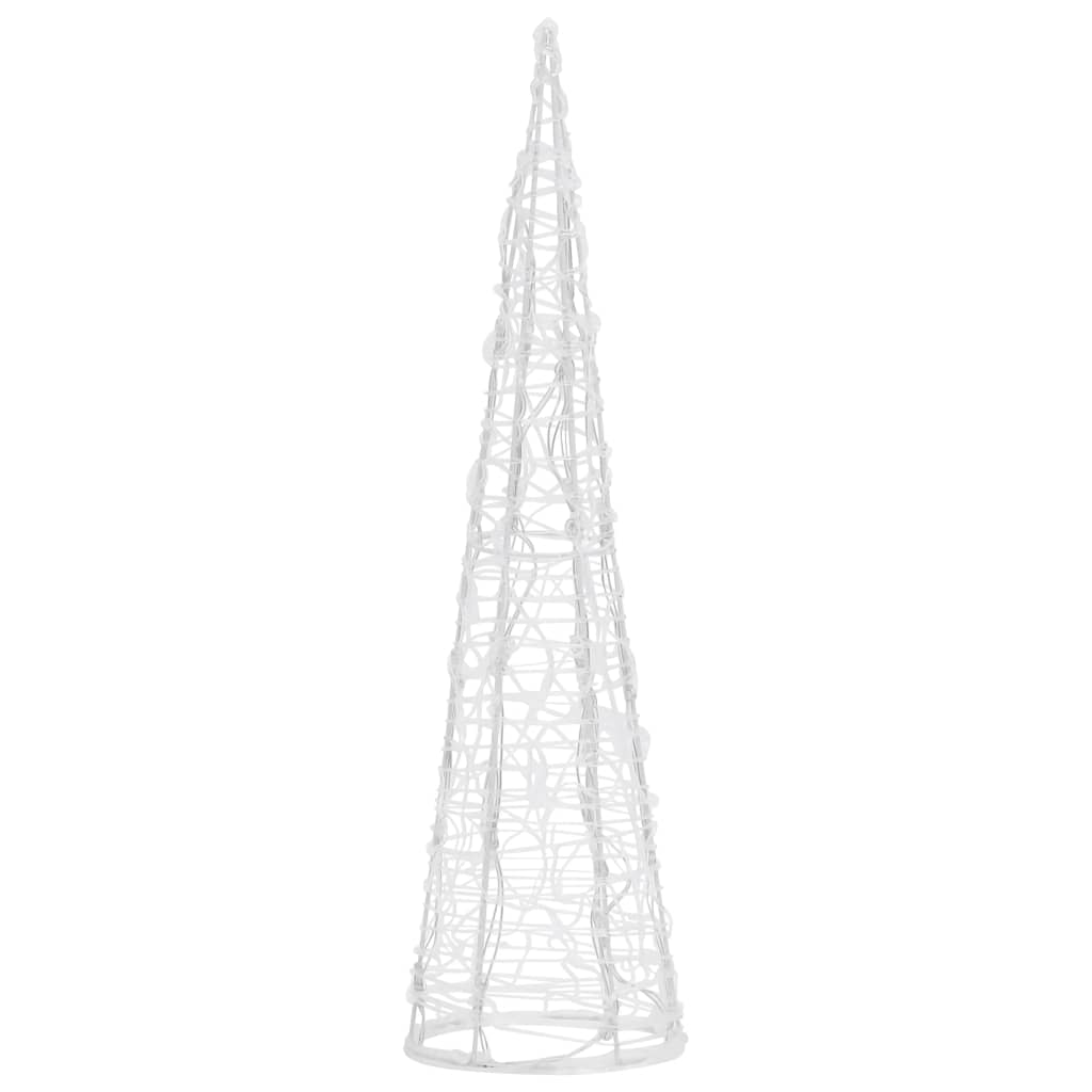 vidaXL LED-koristevalopyramidi lämmin valkoinen akryyli 60 cm