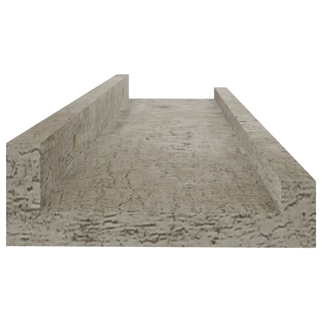 vidaXL Seinähyllyt 4 kpl betoninharmaa 40x9x3 cm