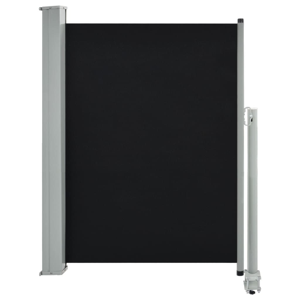 vidaXL Sisäänvedettävä terassin sivumarkiisi 100 x 300 cm musta