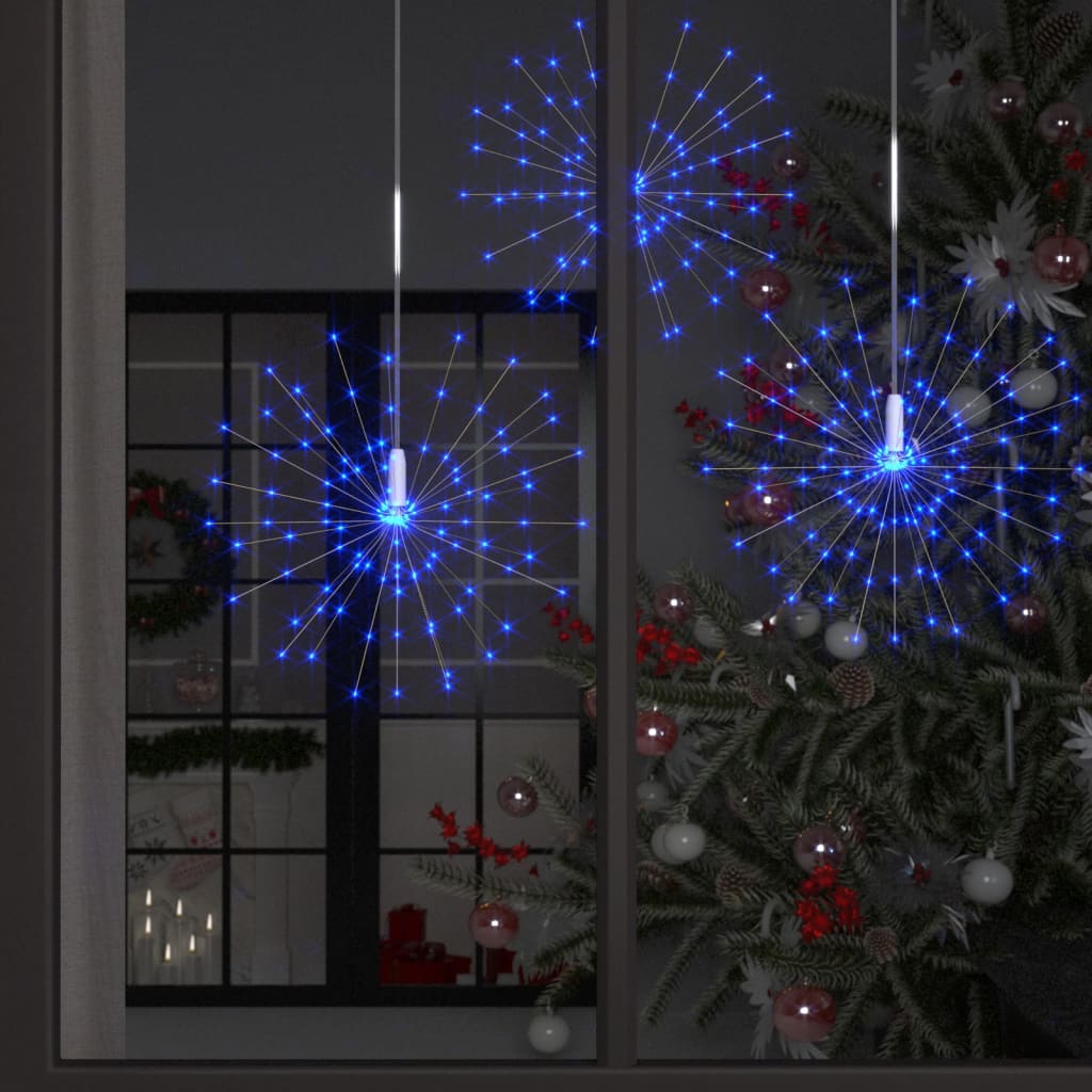 vidaXL Joulun ilotulitusulkovalo 10 kpl sininen 20 cm 1400 LED-valoa