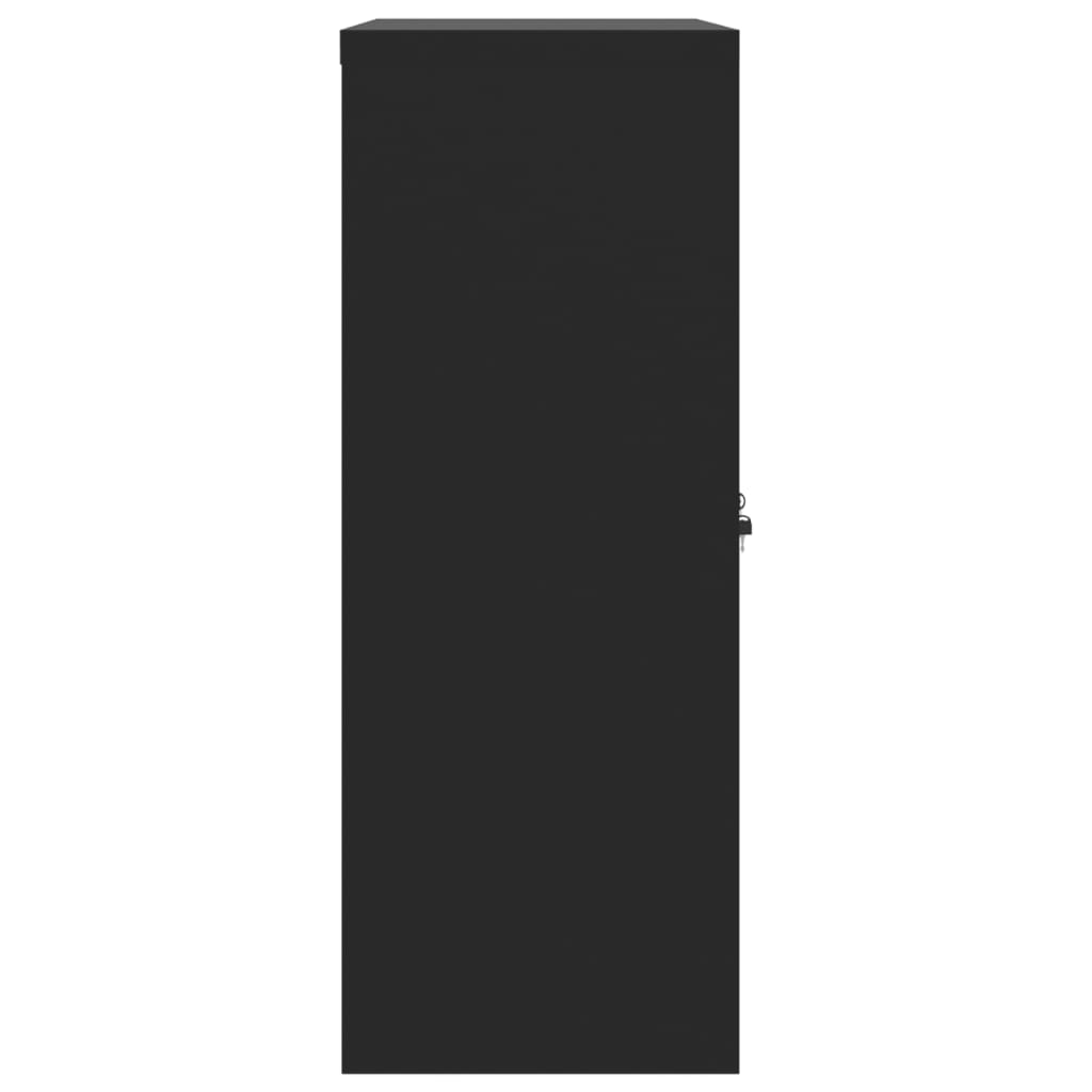 vidaXL Arkistokaappi musta 90x40x105 cm teräs