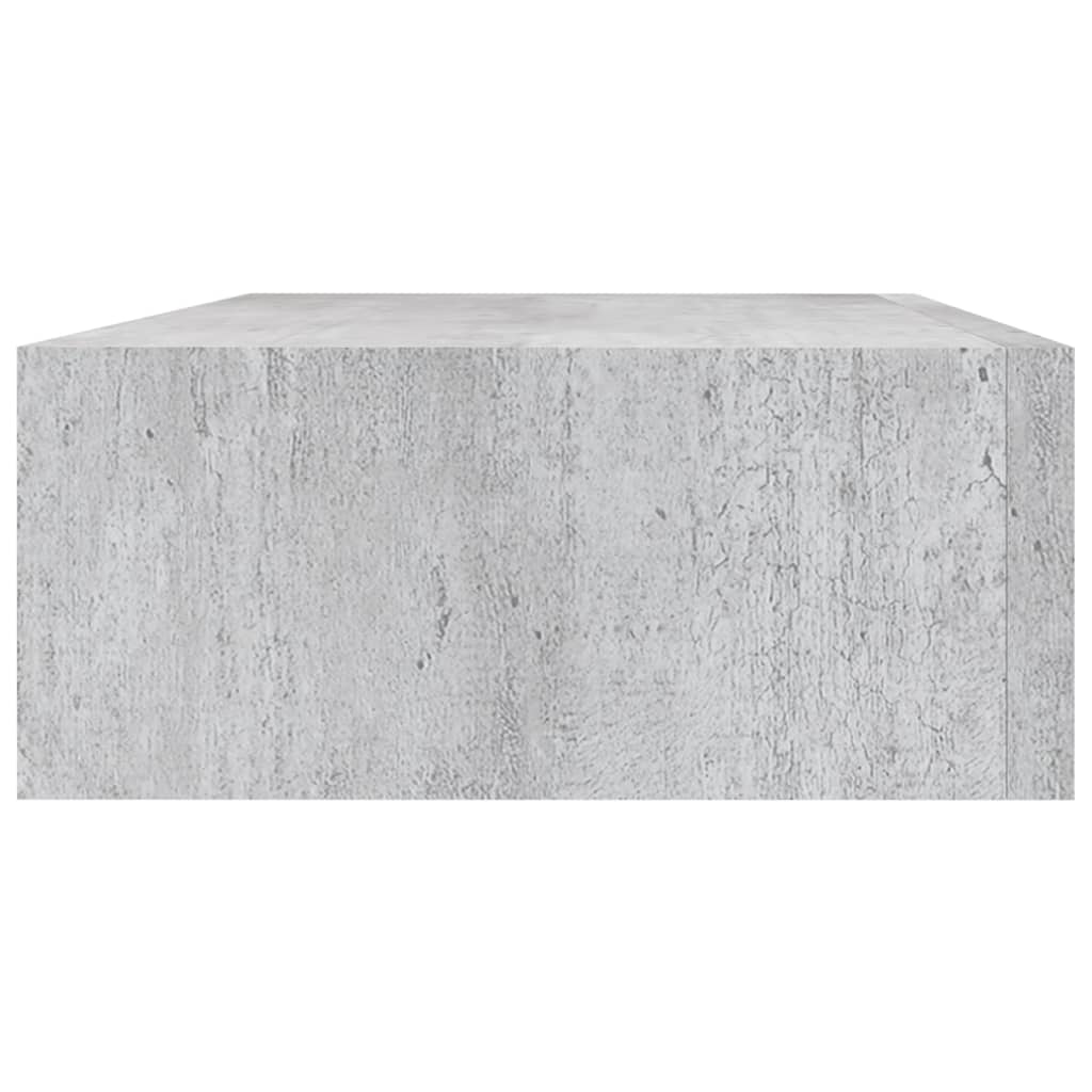 vidaXL Seinälaatikkohyllyt 2 kpl betoninharmaa 40x23,5x10 cm MDF