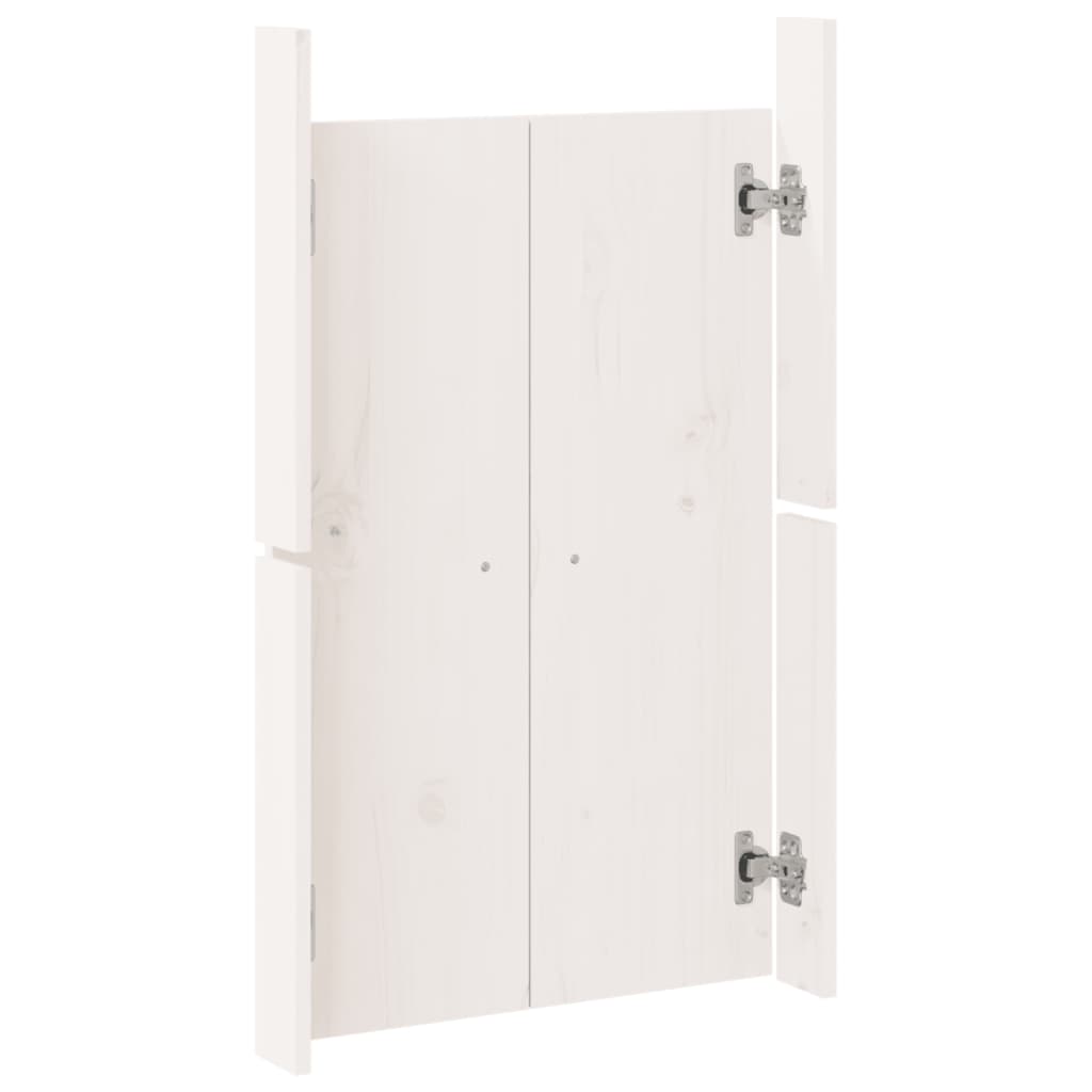 vidaXL Ulkokeittiökaapin ovet valkoinen 50x9x82 cm täysi mänty