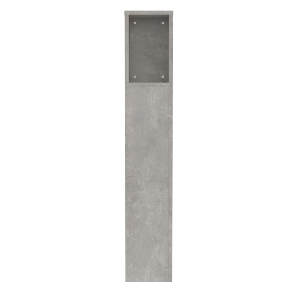 vidaXL Sängynpääty säilytystilalla betoninharmaa 100x18,5x104,5 cm
