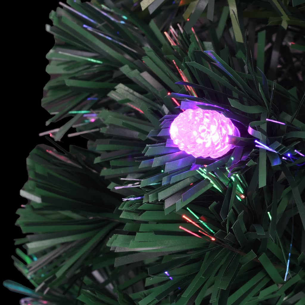 vidaXL Esivalaistu joulukuusi jalustalla 210 cm kuituoptiikka