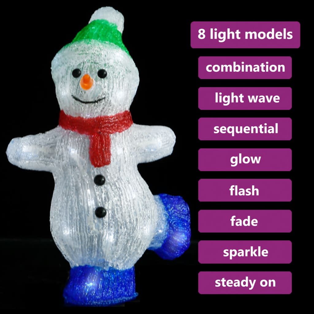 vidaXL LED-lumiukko akryyli sisä- ja ulkokäyttöön 30 cm