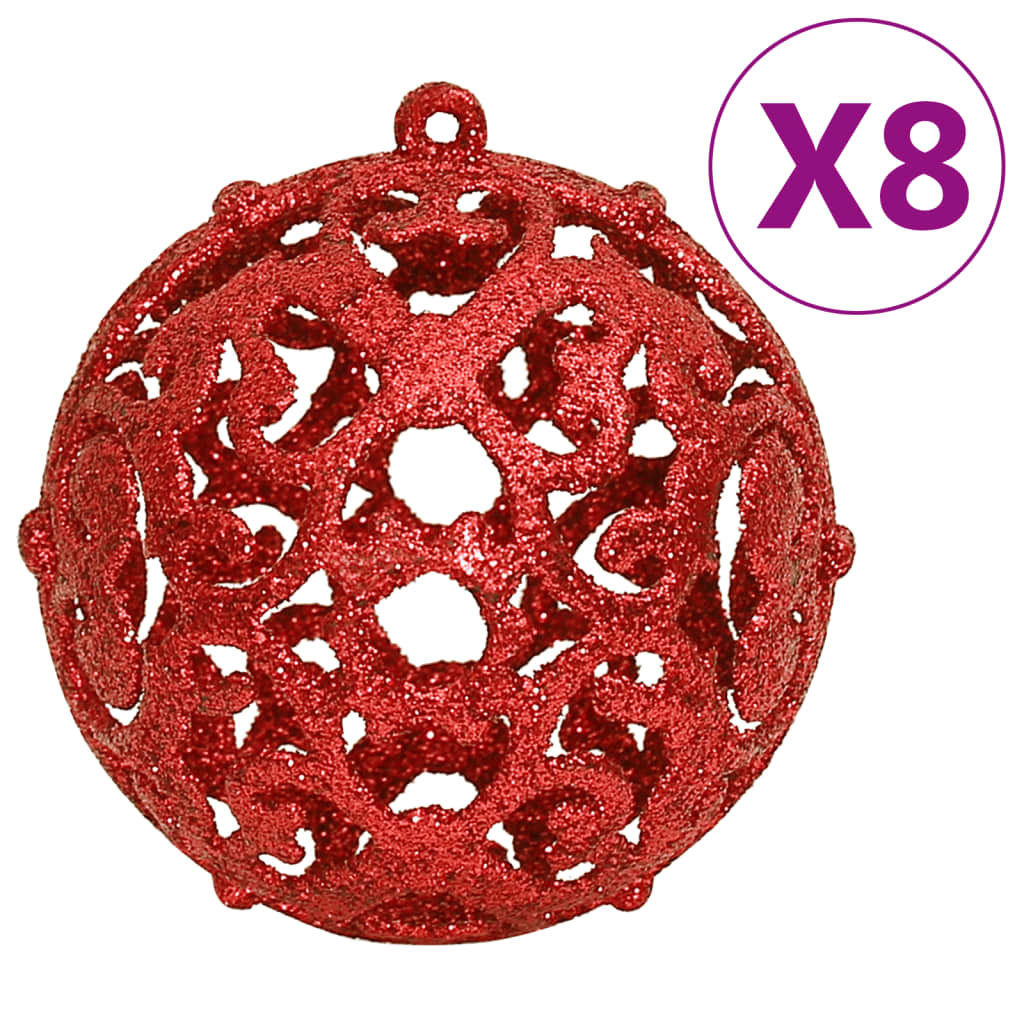 vidaXL 111-osainen Joulupallosarja punainen polystyreeni