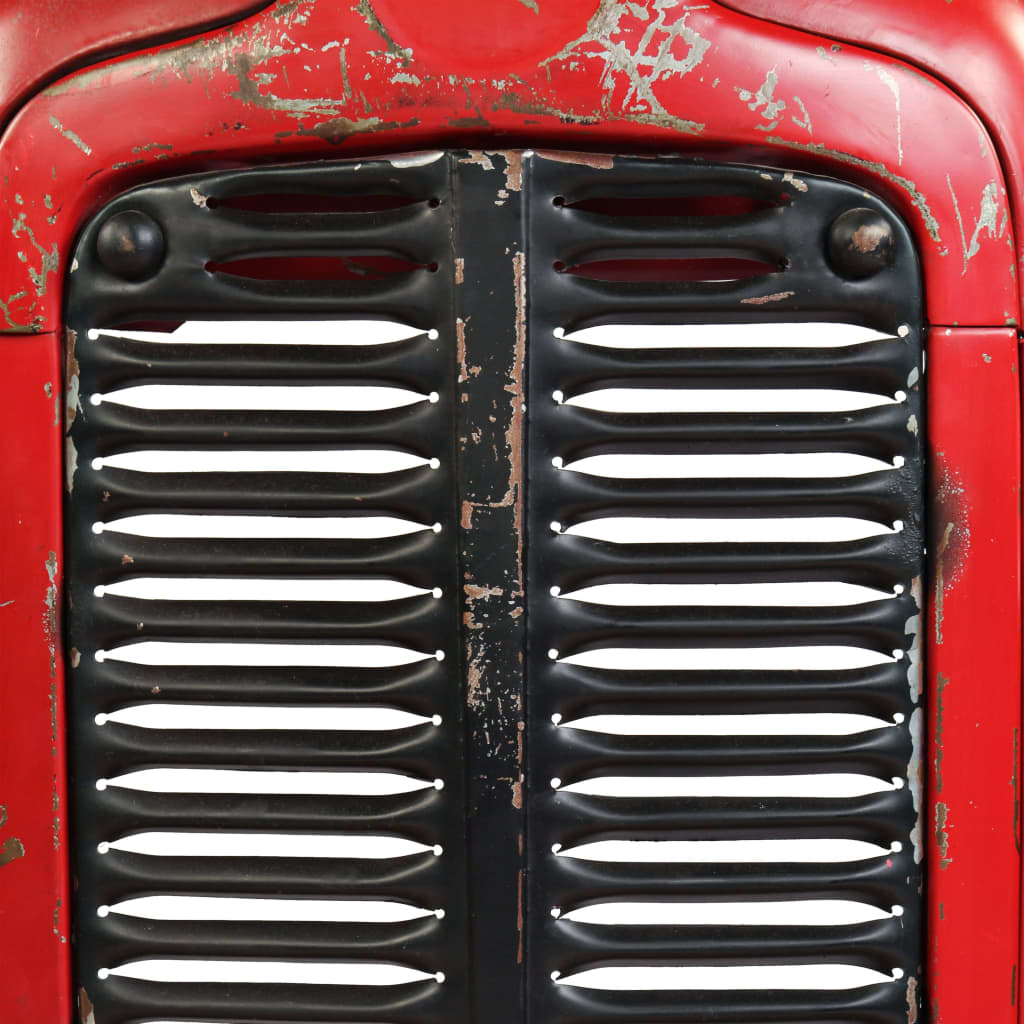 vidaXL Korkea traktoripöytä mangopuu 60x150x107 cm punainen
