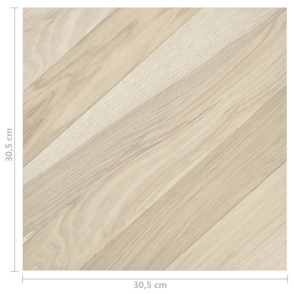 vidaXL Itsekiinnittyvä lattialankku 55 kpl PVC 5,11 m² beige raita