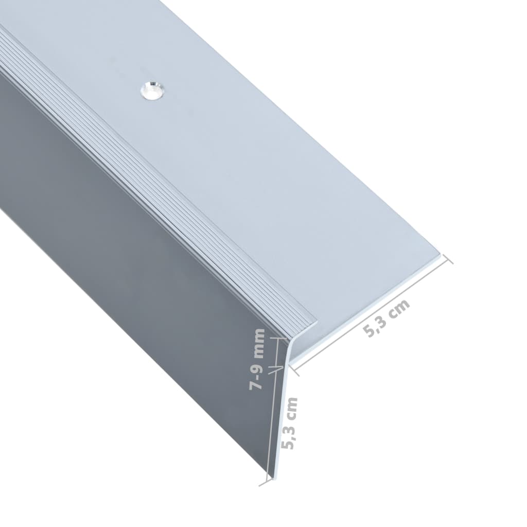 vidaXL F-muotoiset portaikon suojukset 15 kpl alumiini 134 cm hopea