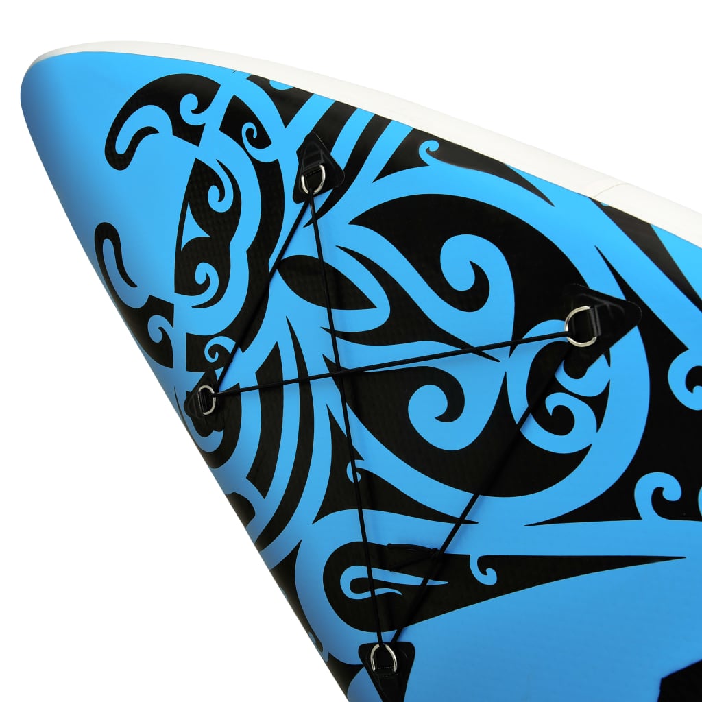 vidaXL Täytettävä SUP-lautasarja 366x76x15 cm sininen