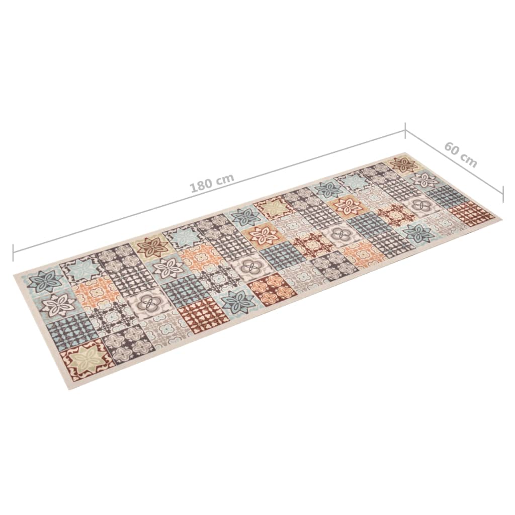 vidaXL Keittiön matto pestävä mosaiikki väri 60x180 cm