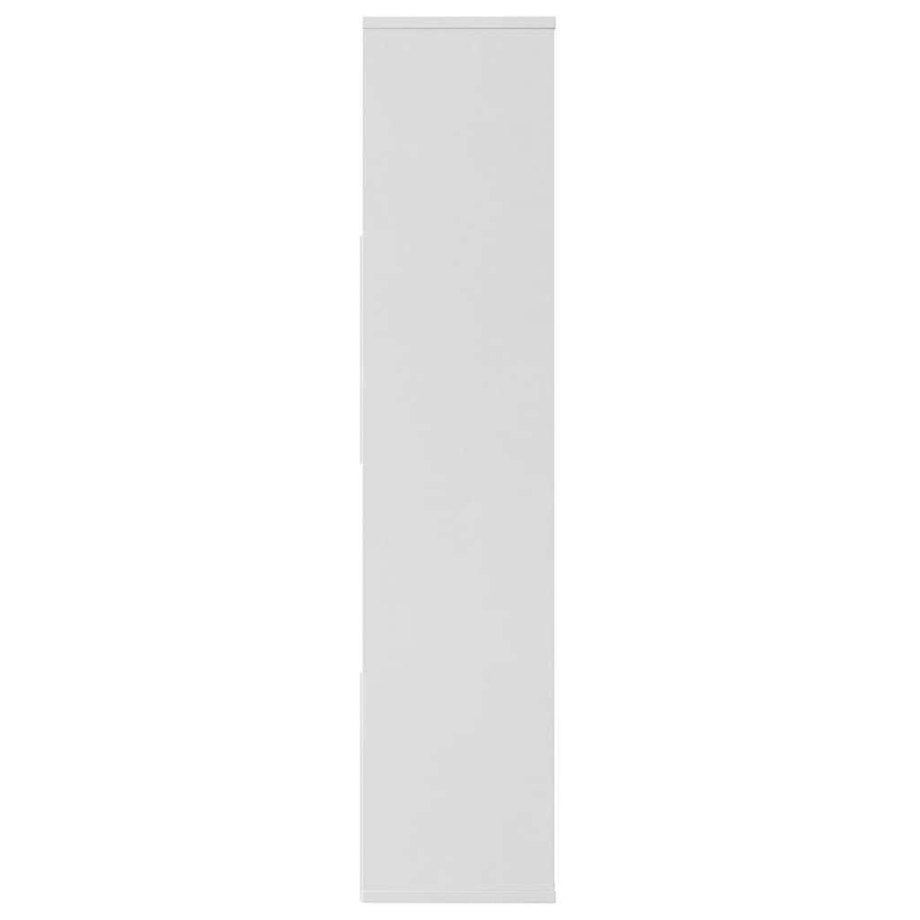 vidaXL Tilanjakaja/kirjahylly valkoinen 110x24x110 cm lastulevy