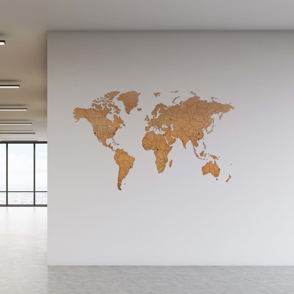 MiMi Innovations Maailmankarttakoriste Luxury palapeli ruskea 150x90cm