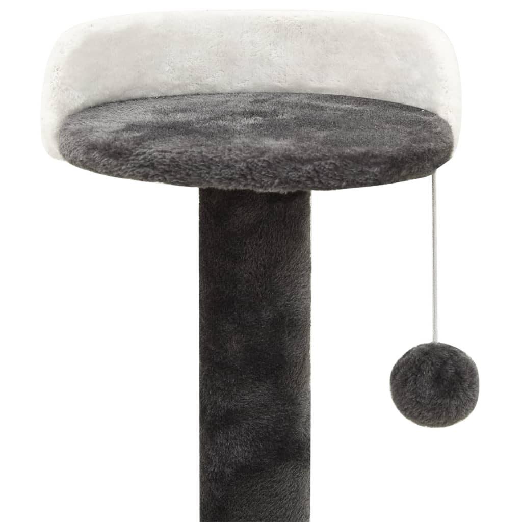 vidaXL Kissan kiipeilypuu sisal-pylväillä tummanharmaa ja valk. 120 cm