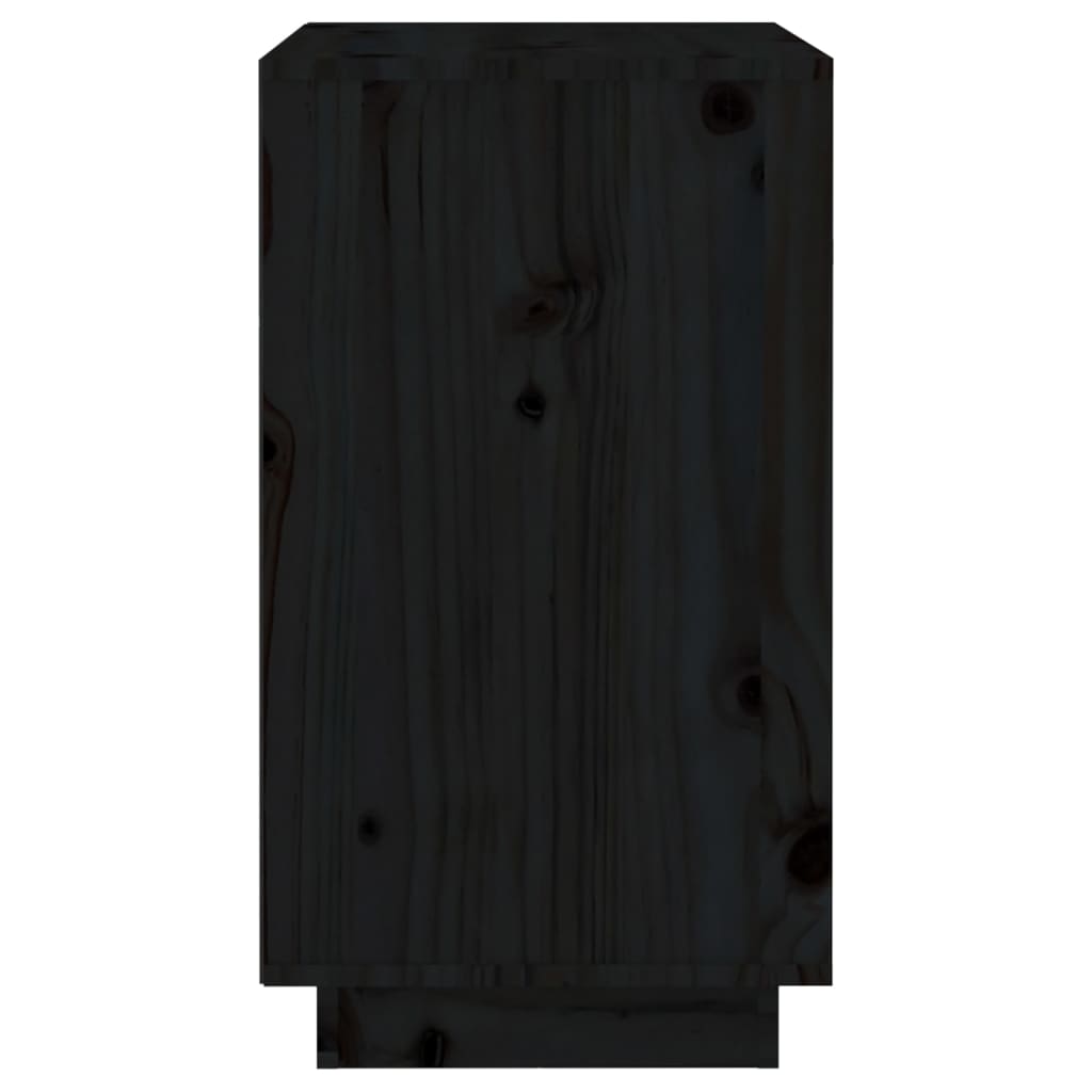 vidaXL Viinikaappi musta 55,5x34x61 cm täysi mänty