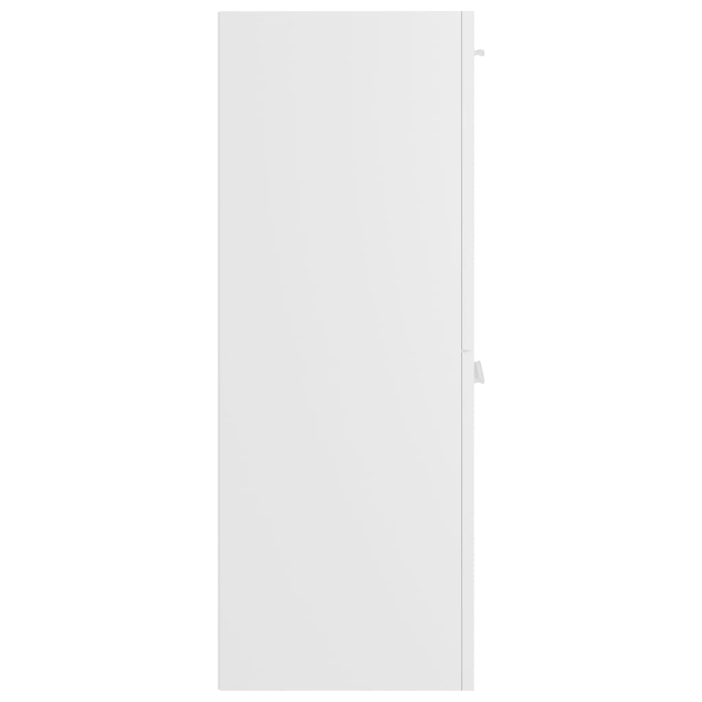 vidaXL Kylpyhuonekaappi valkoinen 30x30x80 cm lastulevy