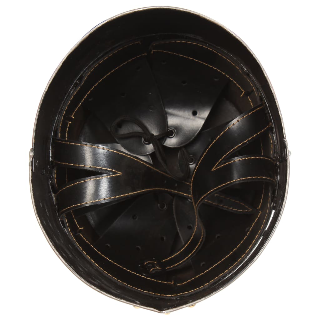vidaXL Ristiretkiritarin kypärä antiikki kopio hopea teräs