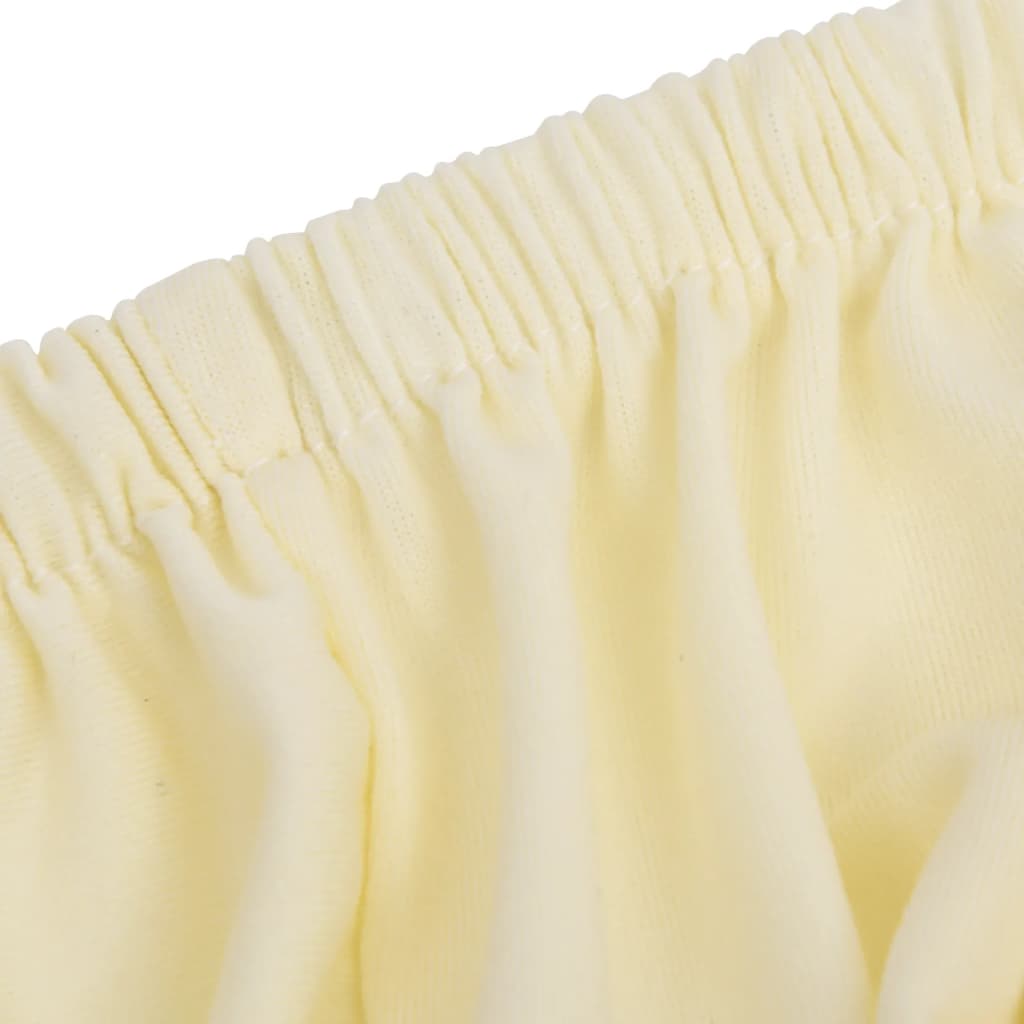 vidaXL Joustava 4-istuttavan sohvan päällinen kerma polyesteri jersey