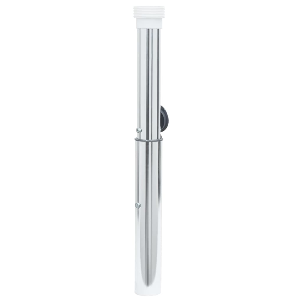 vidaXL Upotettu aurinkovarjon jalusta 40-50 mm tangolle hopea alumiini