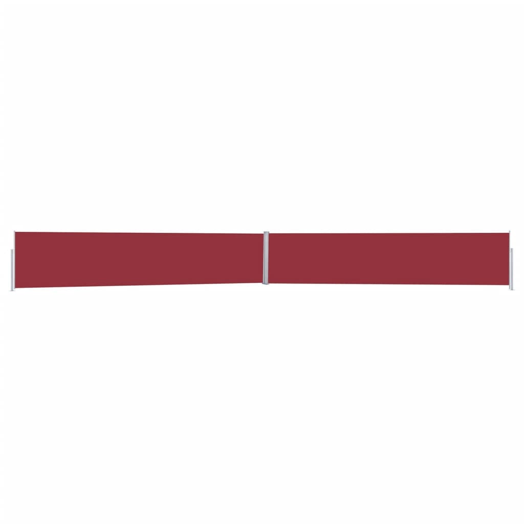 vidaXL Sisäänvedettävä terassin sivumarkiisi 170x1200 cm punainen