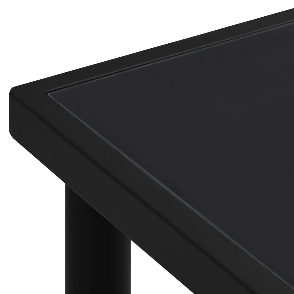 vidaXL Puutarhapöytä 190x90x74 cm musta teräs