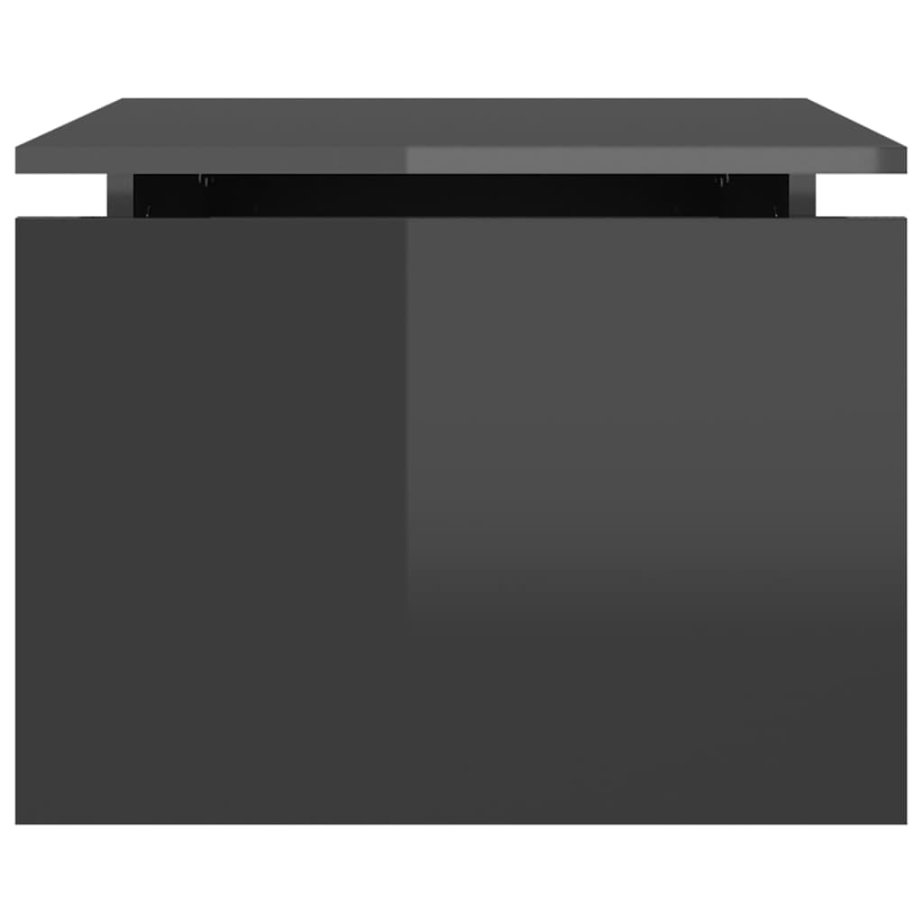 vidaXL Sohvapöytä korkeakiilto harmaa 68x50x38 cm lastulevy