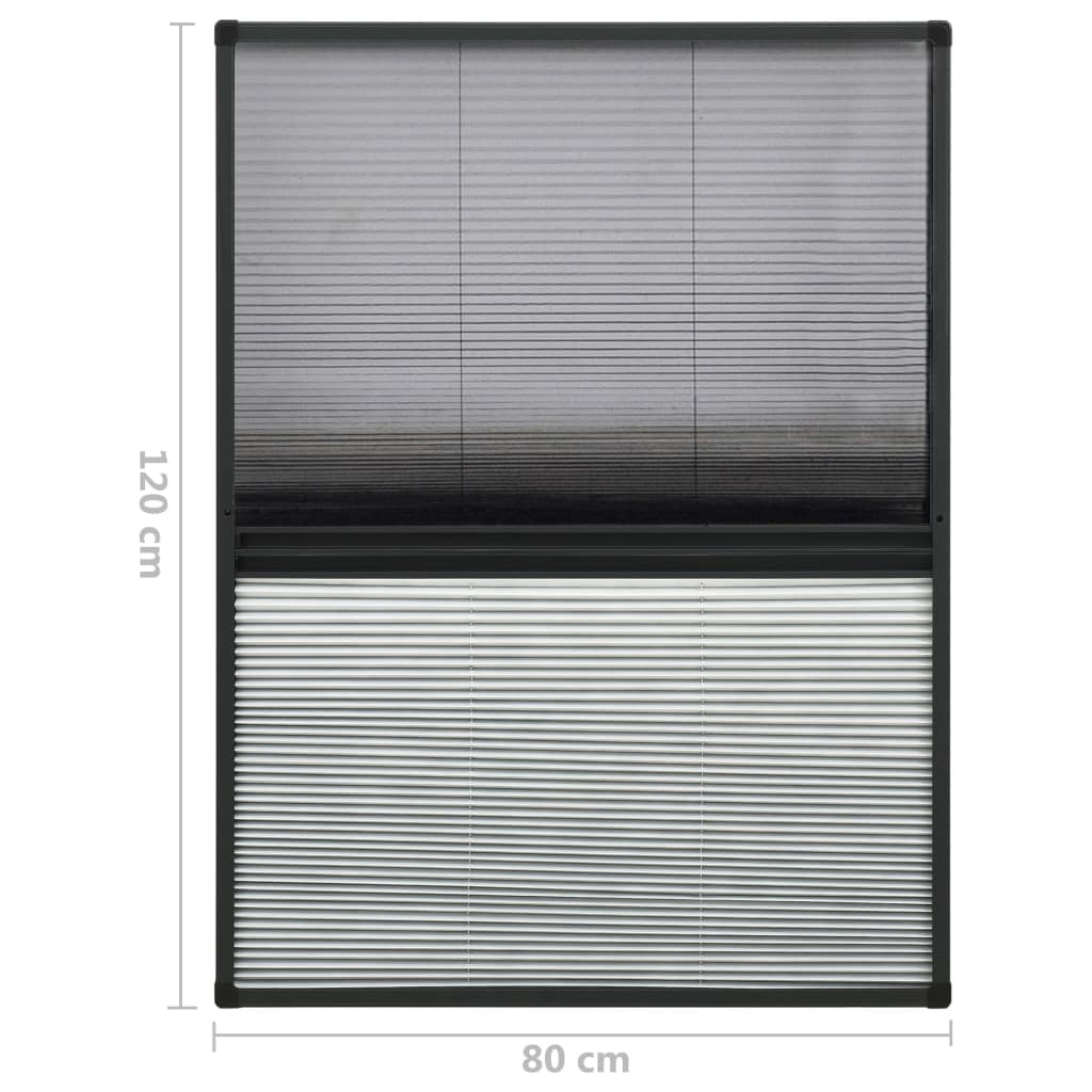 vidaXL Laskostettu hyönteisverkko ikkunaan 80x120 cm alumiini