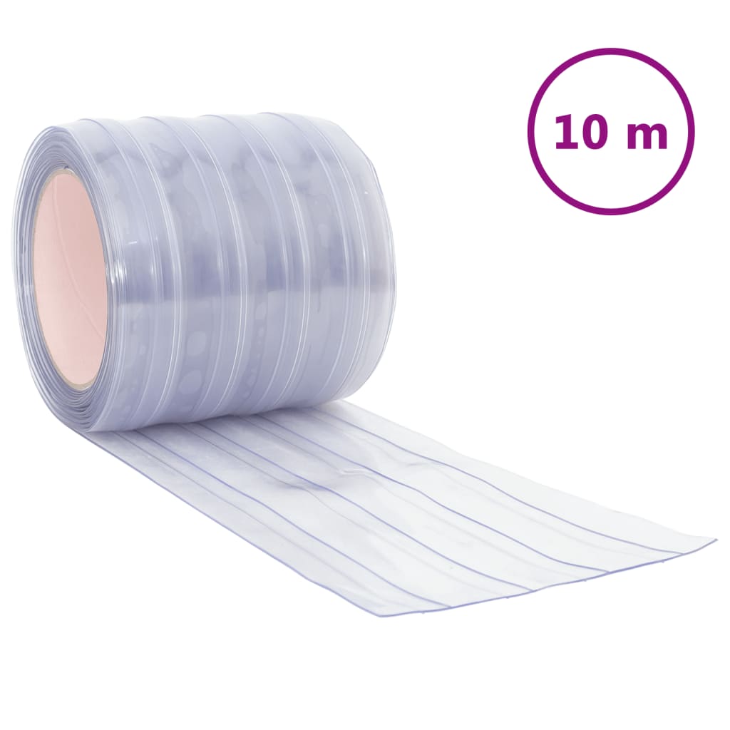 vidaXL Oviverho läpinäkyvä 200 mm x 1,6 mm 10 m PVC