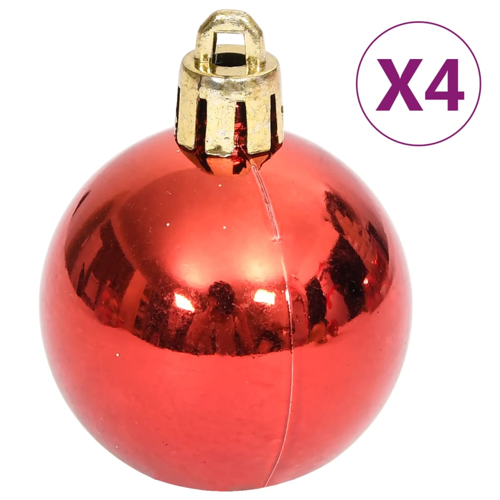 vidaXL Joulukuusen koristesarja 70 kpl kulta ja punainen