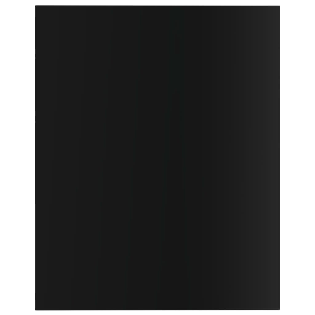 vidaXL Kirjahyllytasot 8 kpl korkeakiilto musta 40x50x1,5 cm lastulevy