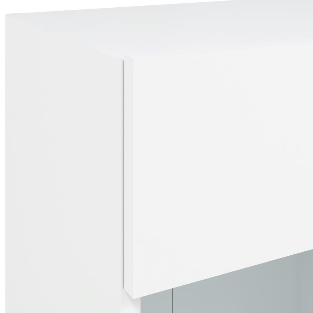 vidaXL TV-seinäkaappi LED-valoilla valkoinen 40x30x60,5 cm