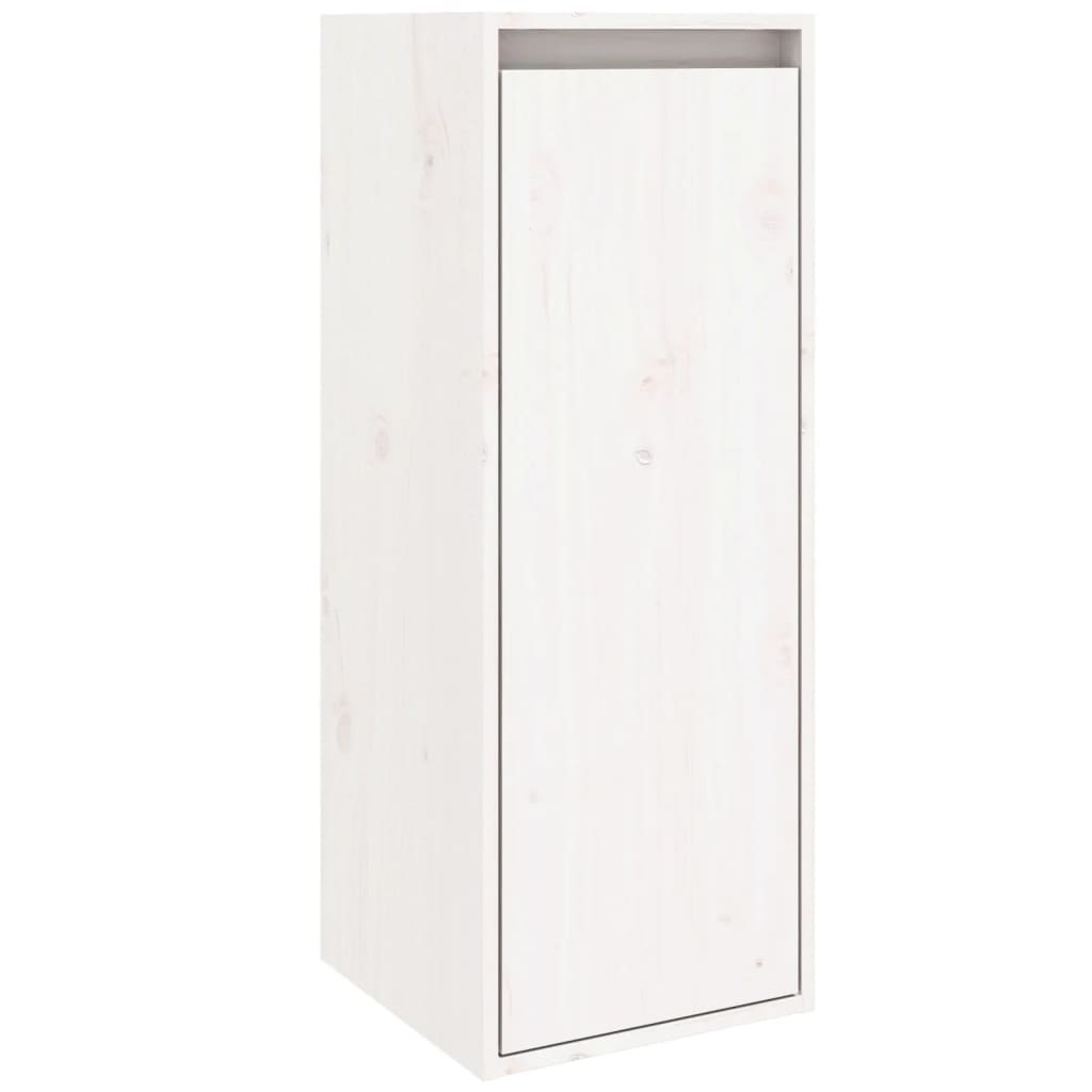 vidaXL Seinäkaappi valkoinen 30x30x80 cm täysi mänty