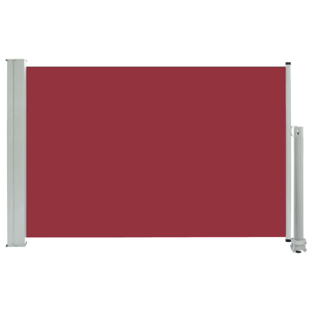 vidaXL Sisäänvedettävä terassin sivumarkiisi 60x300 cm punainen