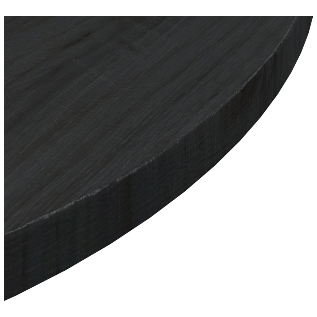vidaXL Pöytälevy musta Ø60x2,5 cm täysi mänty