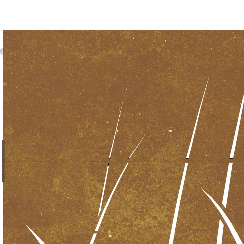 vidaXL Puutarhaportti 105x155 cm corten teräs ruohokuvio