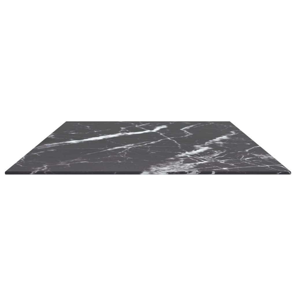 vidaXL Pöytälevy musta 120x65 cm 8 mm karkaistu lasi marmorikuvio