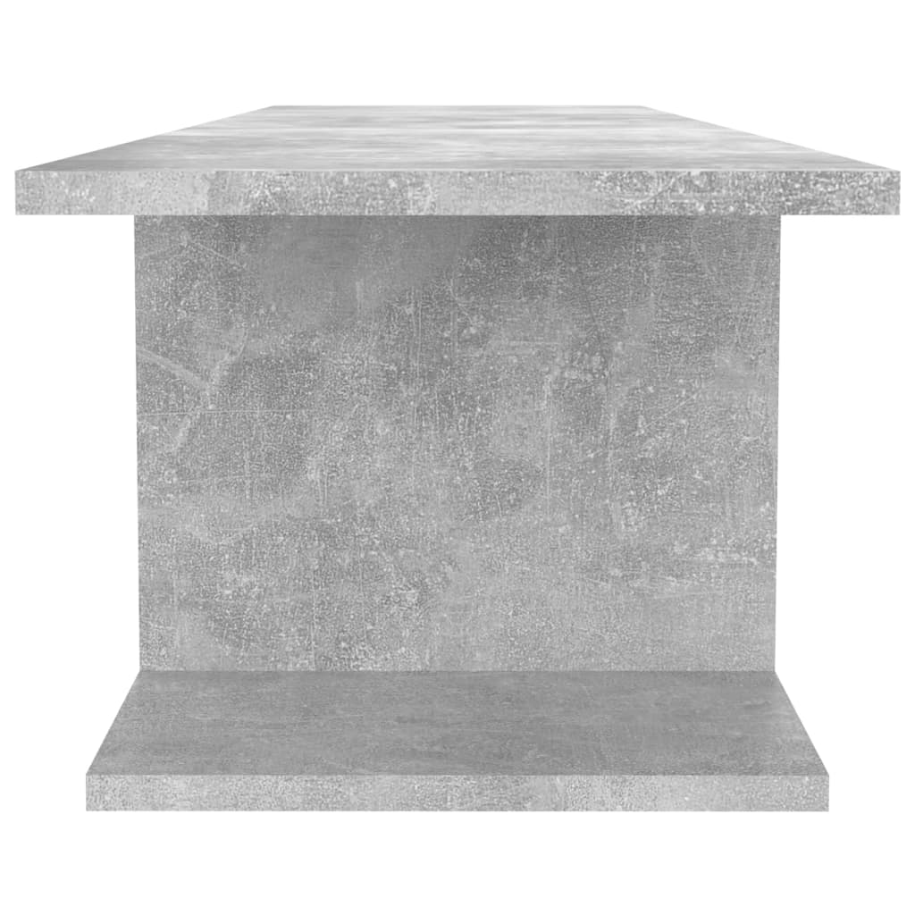 vidaXL Seinäkiinnitettävä TV-taso betoninharmaa 103x30x26,5 cm