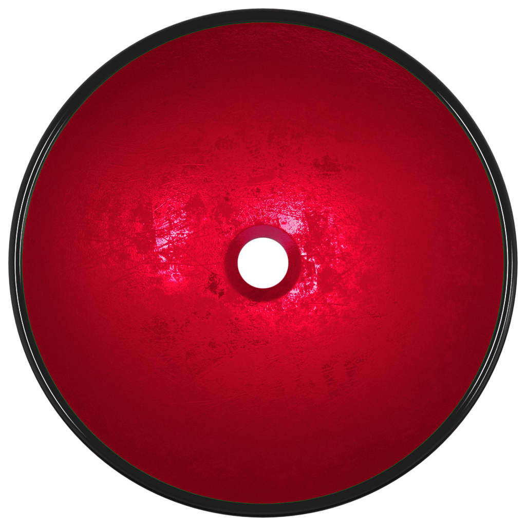 vidaXL Pesuallas karkaistu lasi 42x14 cm punainen