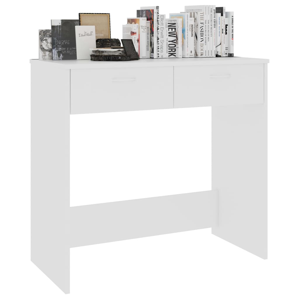 vidaXL Työpöytä valkoinen 80x40x75 cm lastulevy
