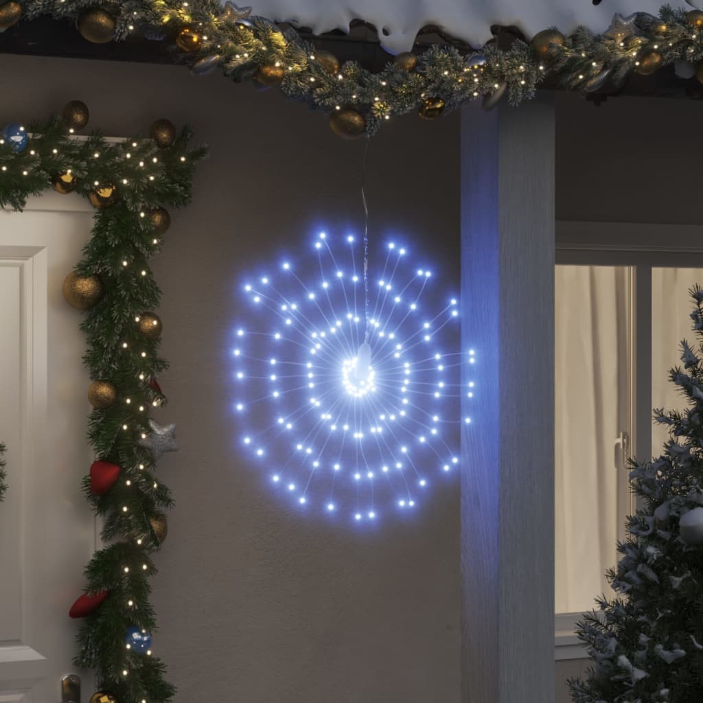 vidaXL Starburst jouluvalot 140 LED-valoa 2 kpl kylmä valkoinen 17 cm