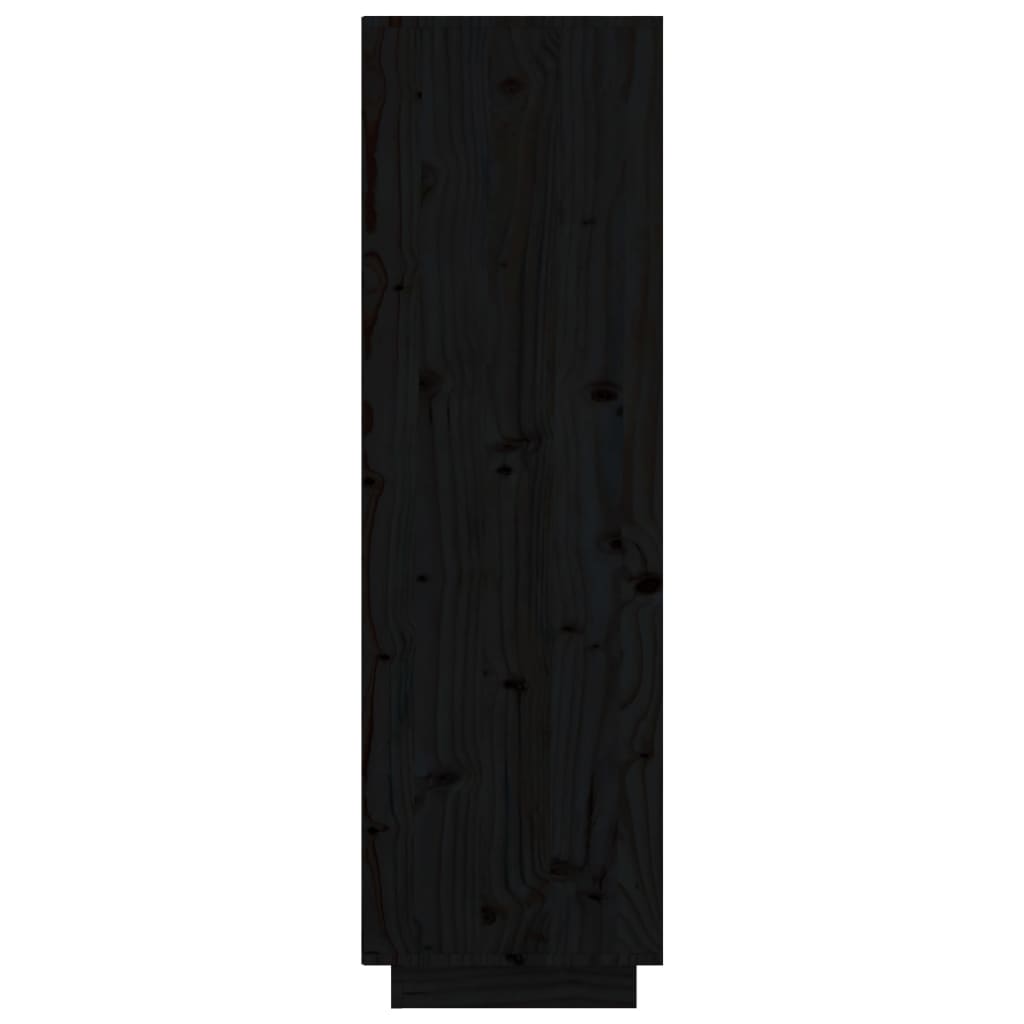vidaXL Kaappi musta 74x35x117 cm täysi mänty